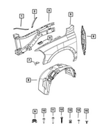 68265793AA - Body Sheet Metal Except Doors: Brake Tube Clip for Mopar Image
