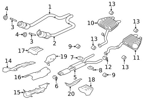 Exhaust Components for 2020 Land Rover Range Rover Velar #0