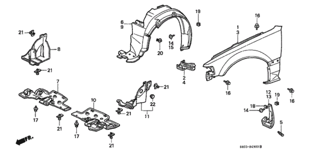 Front Fender for 1988 Honda Civic #0