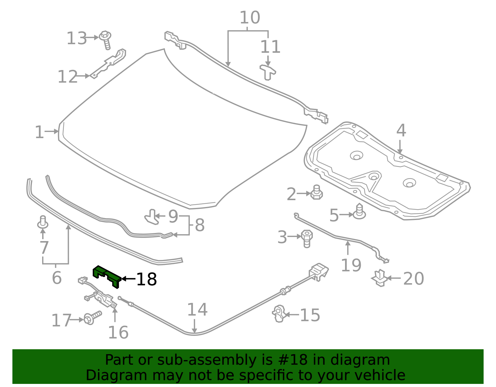 KD53-56-627 - Hood Latch Cover - 2013-2025 Mazda | Mazda Swag