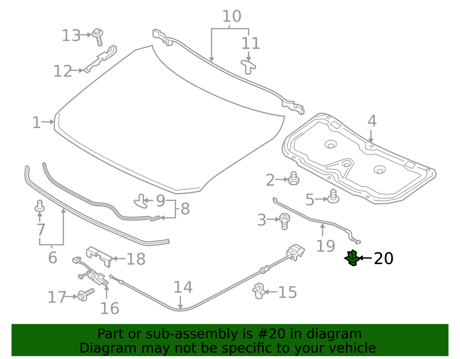 L206-56-652A - Support Rod Holder - 2007-2025 Mazda | Mazda Swag