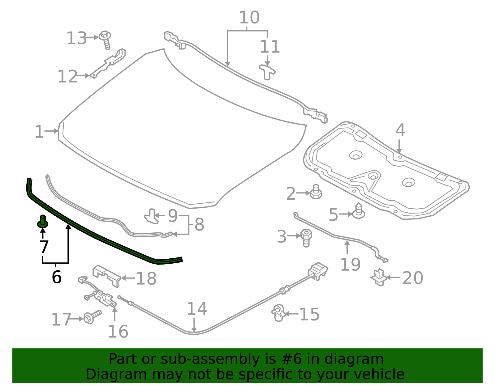 KB7W-56-770A | 2017-2025 Mazda CX-5 Seal To Hood | Palladino Mazda
