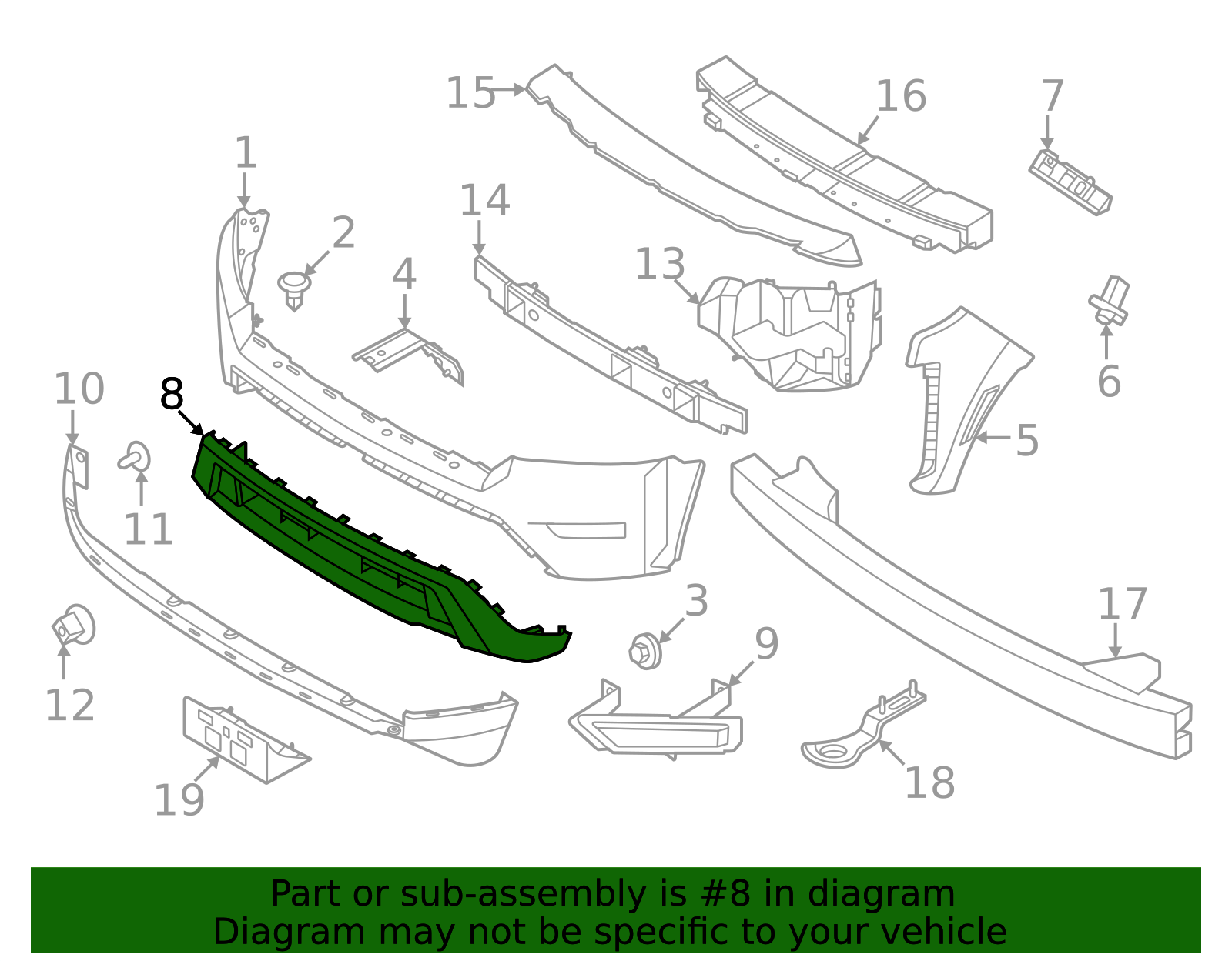 2022-2024 Nissan Frontier Bumper Cover 62026-9BU0A | Nissan Parts Central