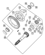 4659680AB - Automatic Transaxle 3 Speed: Transaxle Differential for Mopar Image