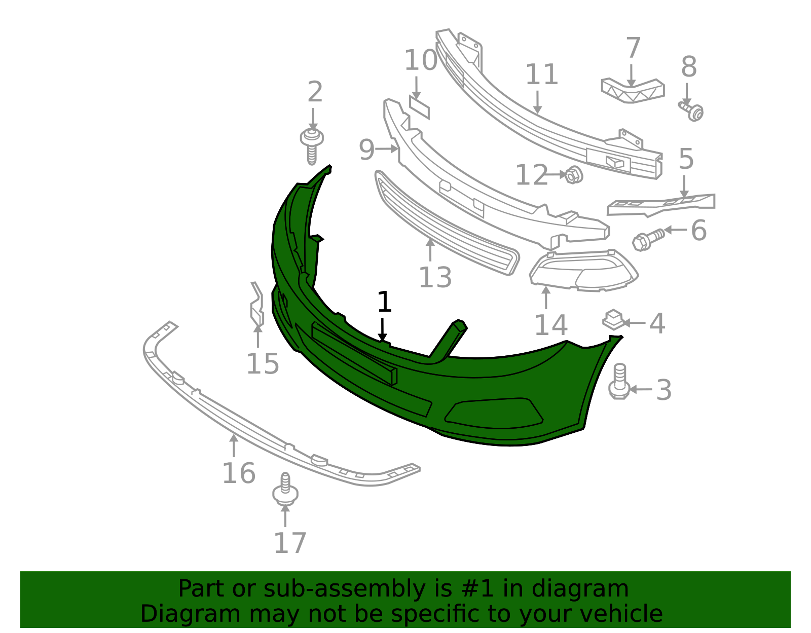 86511-2G510 - Bumper Cover 2009-2010 Kia Optima | Kia.Parts Store