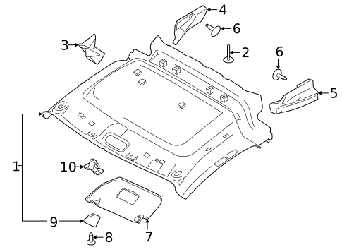 Interior Trim - Roof for 2022 Ford Transit Connect #6