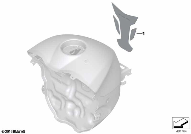 16117726916 - Design: Tank Pad, Black -  for BMW-Motorrad Image