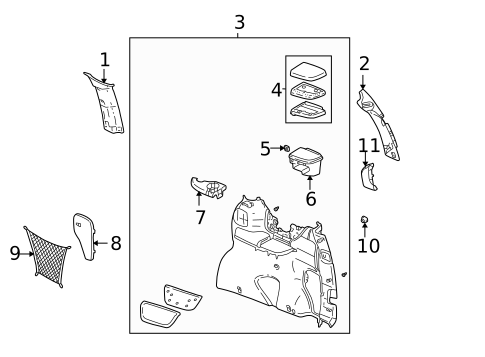 Interior Trim - Side Panel for 2001 Chevrolet Venture #0