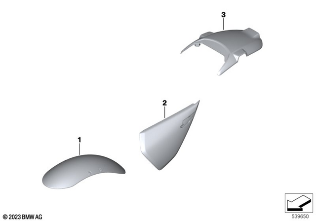 46615A8F8A7 - Body Equipment: Front Wheel Fender - Nightblack uni for BMW-Motorrad Image