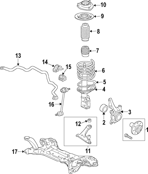 Front Suspension for 2007 Mitsubishi Outlander #1