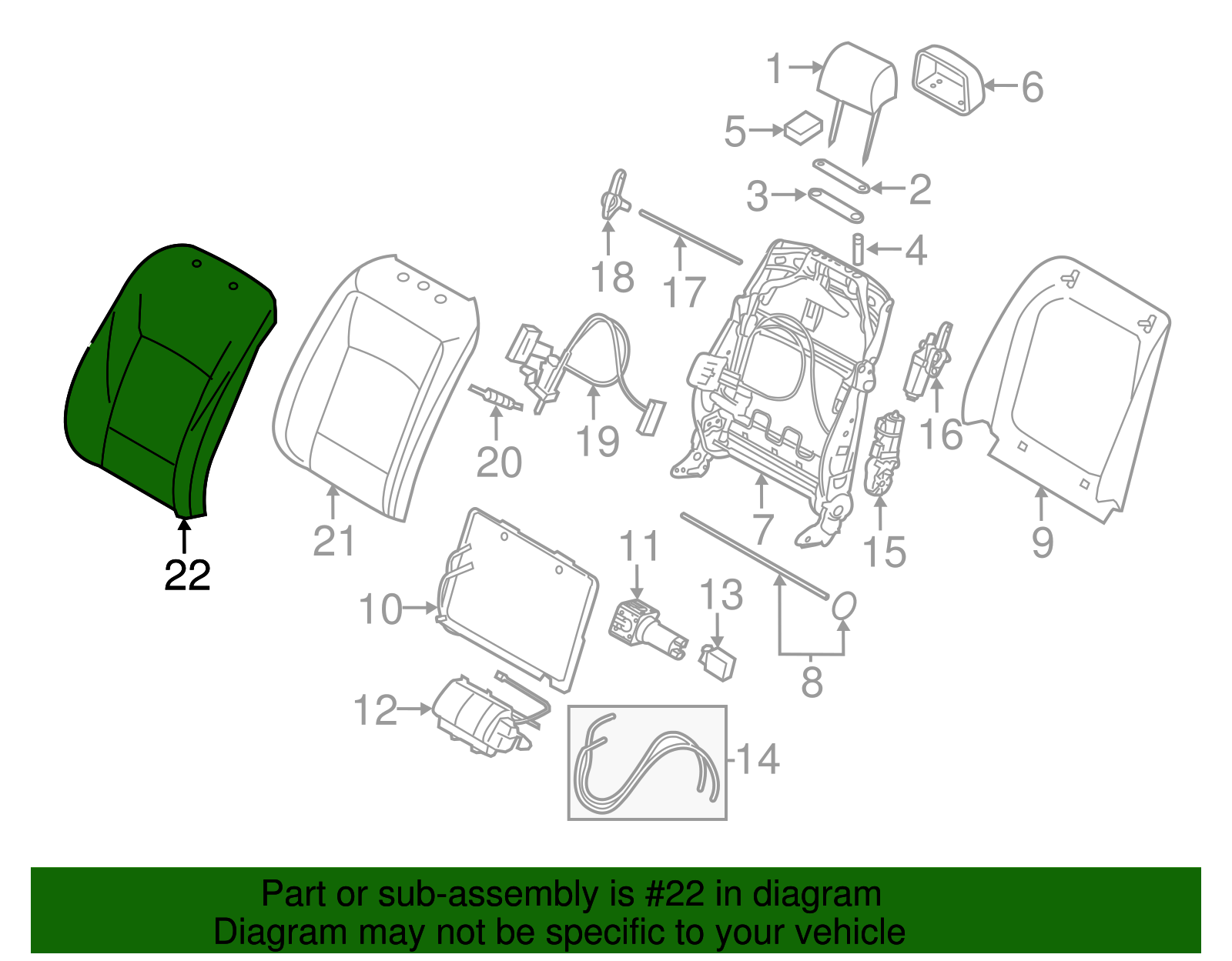 Seat Back Cover - BMW (52-10-7-230-652)