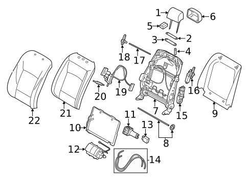 Front Seat Components for 2016 BMW 528i #2