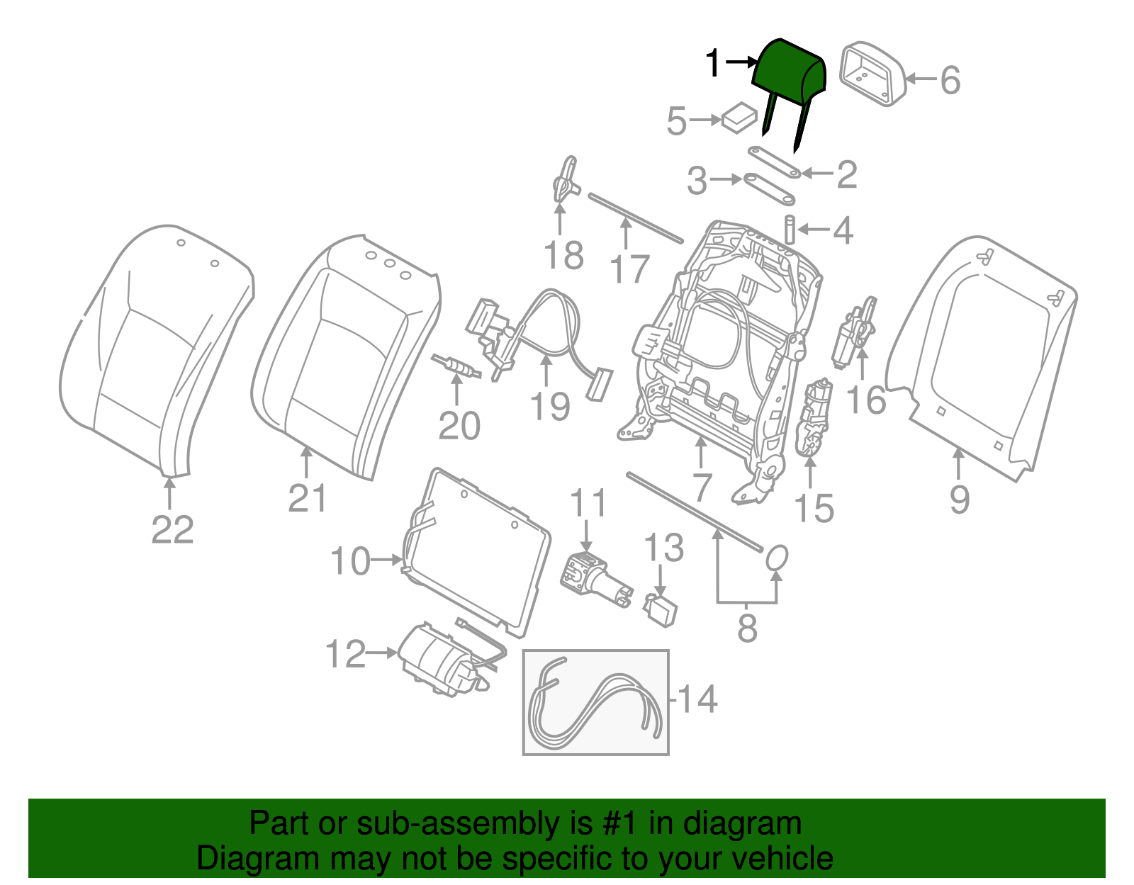 Headrest - BMW (52-10-7-245-537)