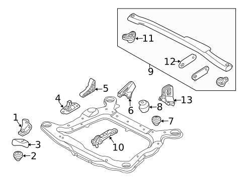 Engine & Trans Mounting for 2009 Volvo XC90 #0