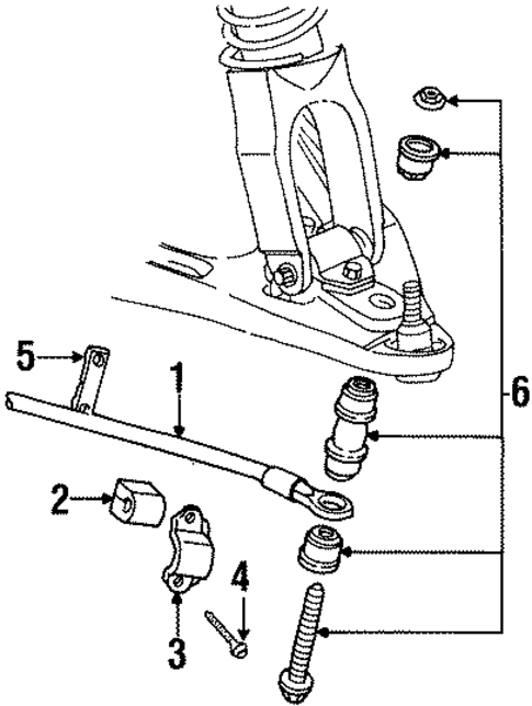 Stabilizer Bar & Components for 2001 Chrysler Prowler #0