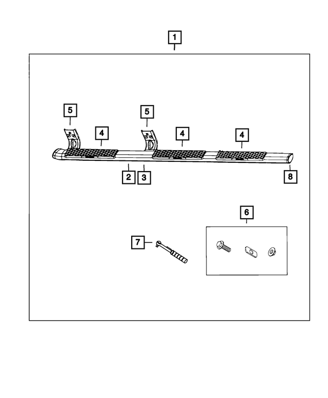 68193124AA - Mopar Accessories - Component Parts: Side Step Step Pad for Mopar Image