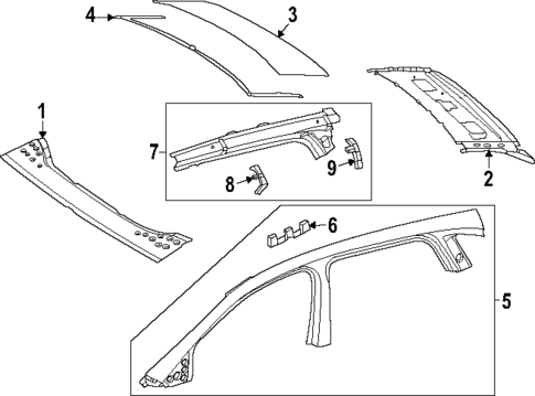 Roof & Components for 2023 Mercedes-Benz EQS 580 SUV #0