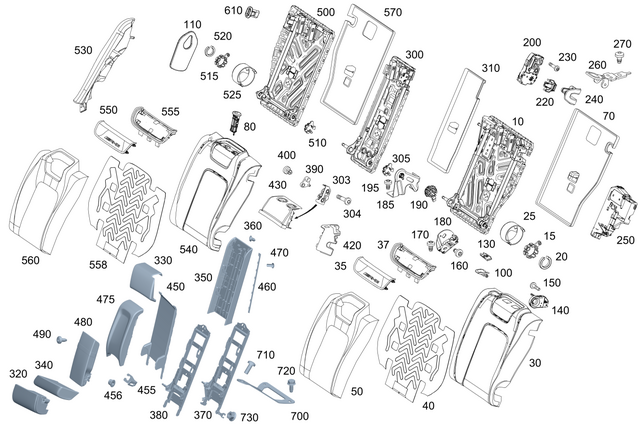 2059203906 - Rear Seat Bench: Pivot Bearing for Mercedes-Benz Image image