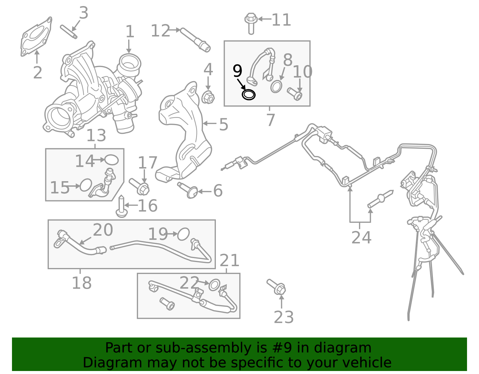 Wht006123 2012-2023 Ford Turbocharger Oil Line O-Ring W715323-S300 | OEM Parts Online