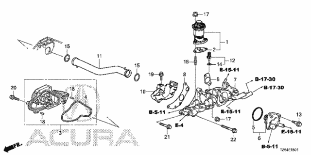 Water Pump (3.5L) (2) for 2017 Acura MDX #0