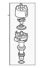 37905205T - Electrical: Distributor Assembly for Volkswagen: Cabrio, Golf, Jetta, Passat Image