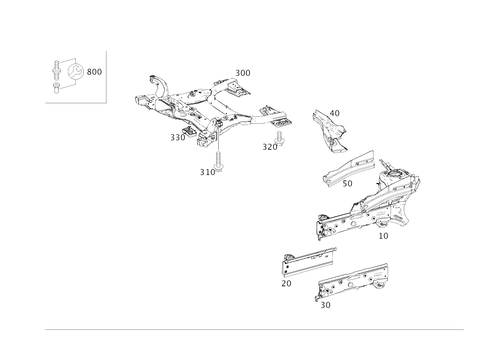 Wheelhouse, Front Subframe for 2021 Mercedes-Benz CLA250 #0