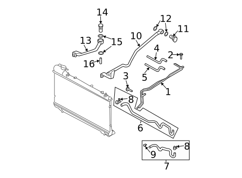 Trans Oil Cooler Lines for 2007 Subaru Forester #0