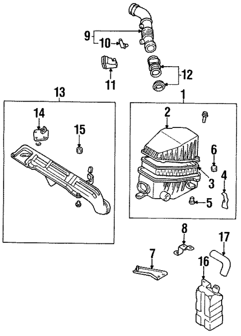 Air Inlet for 1995 Mazda MX-3 #0