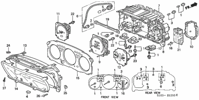Combination Meter for 2001 Honda CR-V #0