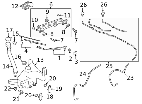 Wiper & Washer Components for 2022 Subaru Ascent #0