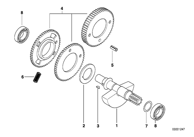 11272343243 - Engine: Woodruff Key - 4X5 for BMW-Motorrad Image