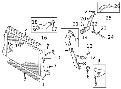 Intercooler for 2015 Volkswagen Eos #0