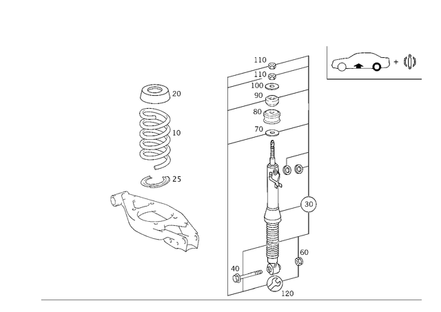 2103202613 - : Hydropneumatic Spring Leg for Mercedes-Benz Image