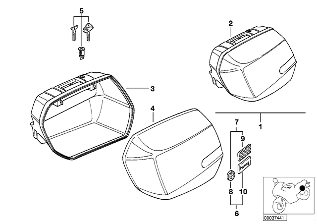 51252307618 - : Set Of Suitcase Locks for BMW-Motorrad Image