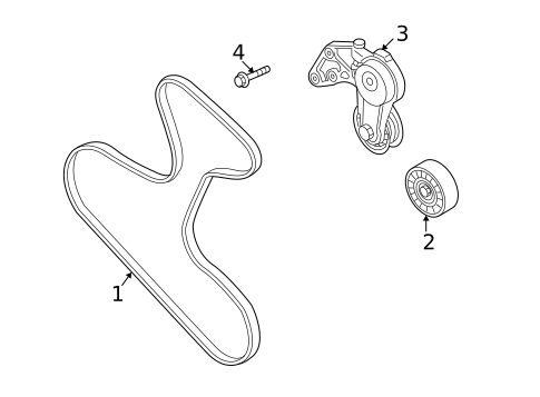 Belts & Pulleys for 2010 Volkswagen Touareg #0