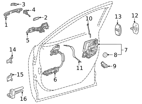 Front Door for 2024 Lexus RX450h+ #1