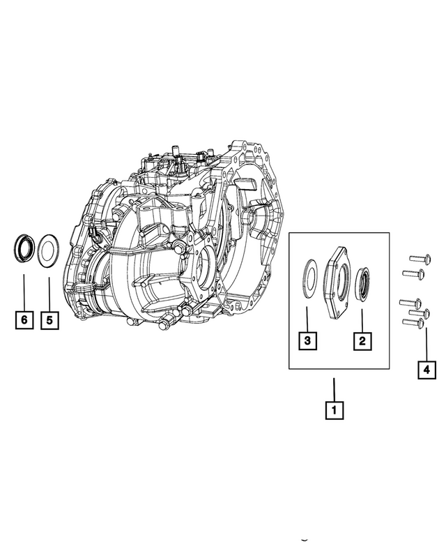R5078687AA - 62TE; 6-Speed; Automatic Transaxle: Transmission Extension Assy, Remanufactured for Mopar Image