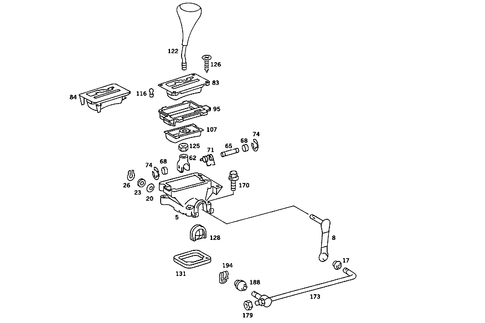 Floor Shift, Automatic Transmission for 1986 Mercedes-Benz 190E #0