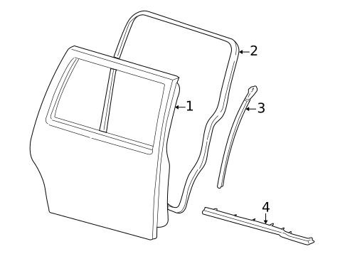 Door & Components for 2005 Mercury Monterey #1