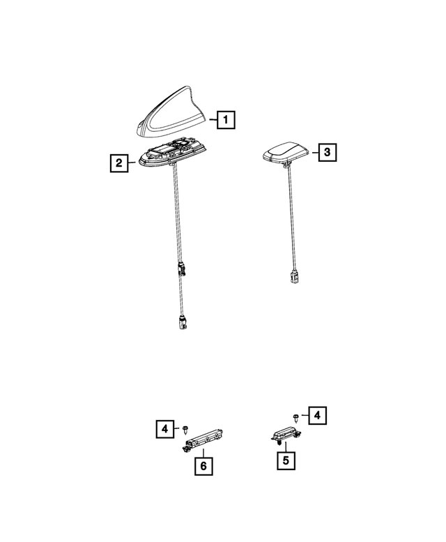 68284664AA - Electrical: Base Cable And Bracket Antenna for Mopar Image