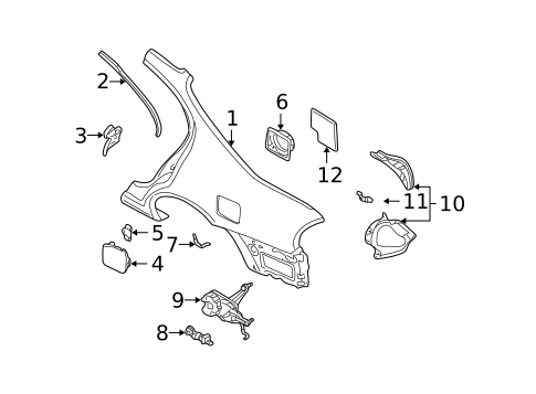 Fuel Door for 2002 INFINITI I35 #0