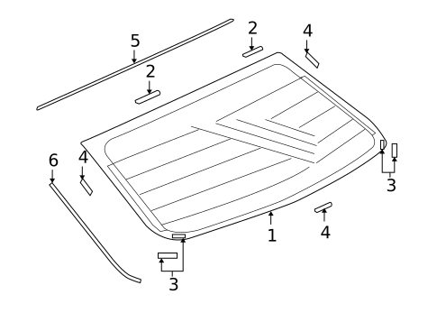 Glass & Hardware - Back for 2017 Mitsubishi Lancer #0