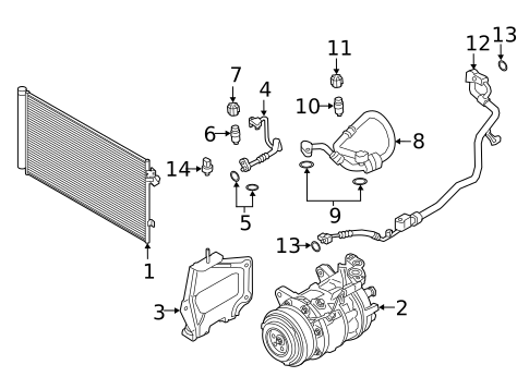 Condenser, Compressor & Lines for 2018 BMW 540d xDrive #0