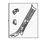 KBB46817075 - : 2024 Mazda CX-90 - Windshield Pillar Trim for Mazda: CX-70, CX-90 Image