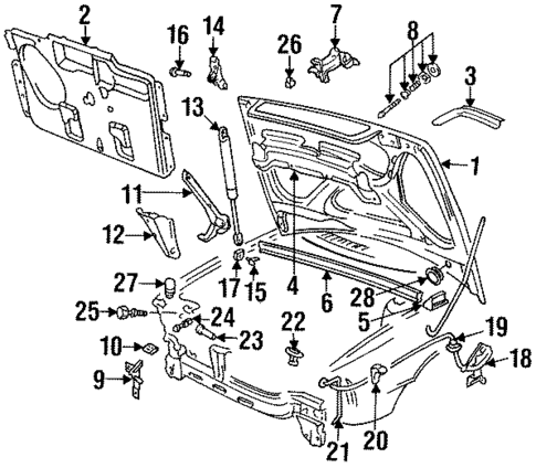 Hood & Components for 1996 Audi Cabriolet #0