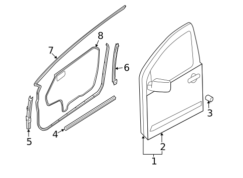 Door & Components for 2014 Nissan Xterra #3