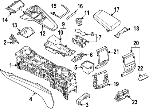 Center Console for 2024 Porsche Macan #1