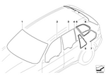 51317211912 - : Green Windscrn, Gr.Shade Band+Rain Sensor for BMW Image
