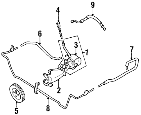 Pump & Hoses for 1996 Mazda MPV #0
