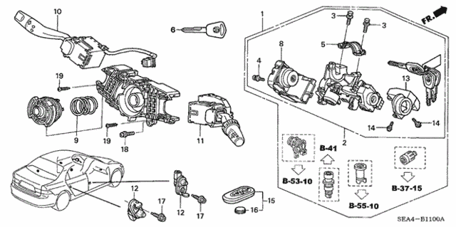 Combination Switch for 2004 Acura TSX #0